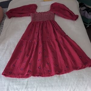 Floral Dress in Burgundy